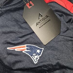 Antigua Navy and Red New England Patriots Long Sleeve Quarter Zip